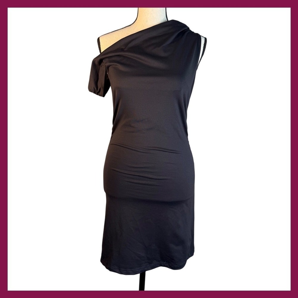 Princess Polly One Shoulder Bodycon Dress Cocktail Evening‎ Sexy Black - Size 6